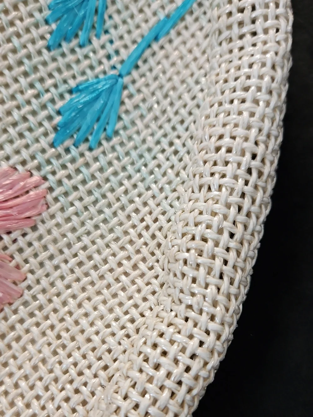 Fossil Woven Wicker Straw Handbag